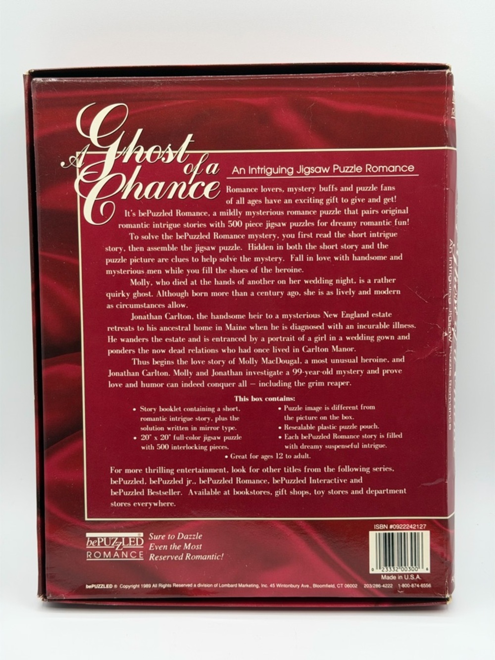 Ghost of a Chance 500 Piece Jigsaw Puzzle Clues Solve the Mystery Romance 1989 - Picture 2 of 15